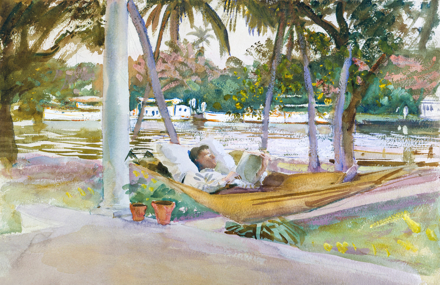 Figure in Hammock, Florida (1917) by John Singer Sargent