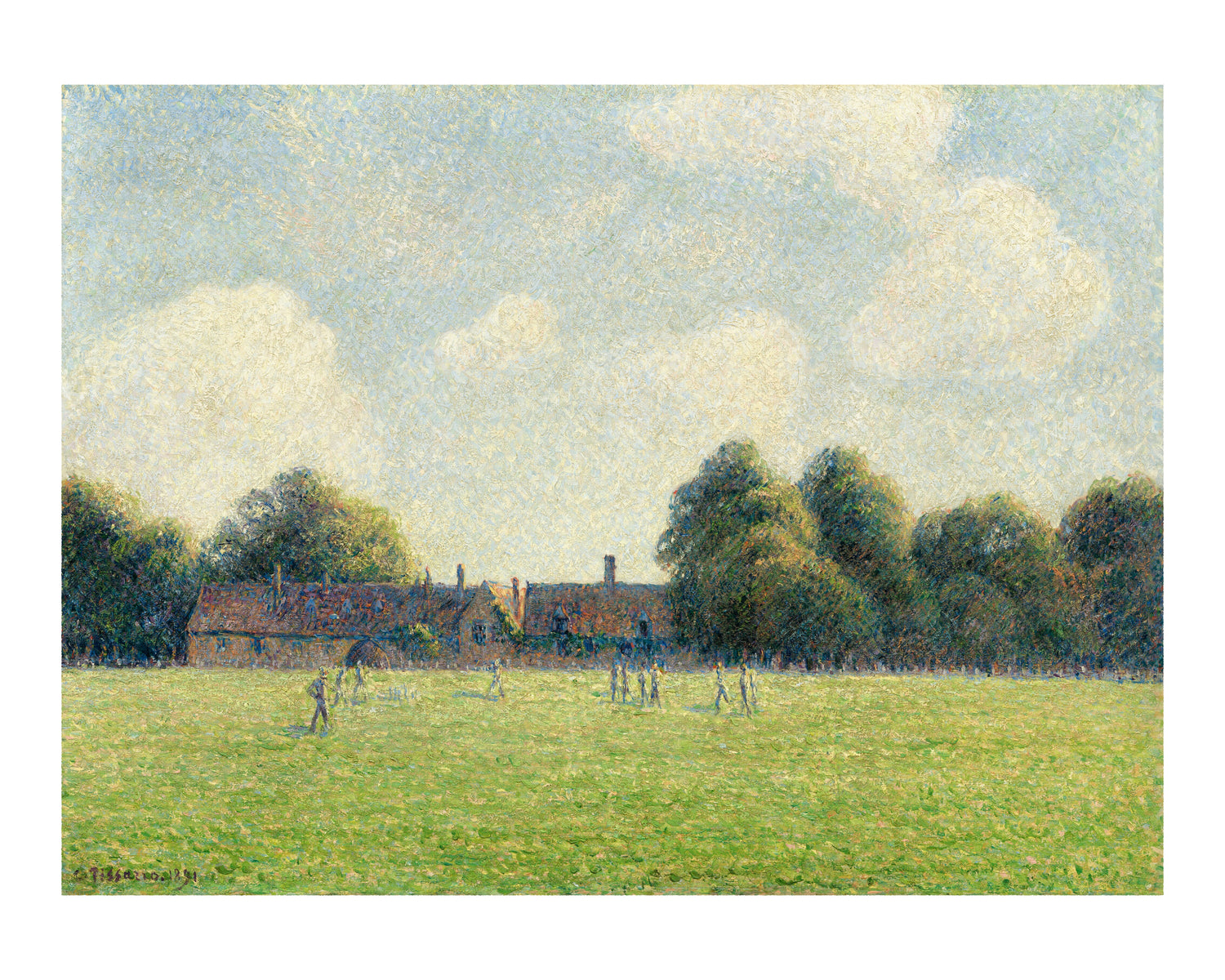 Hampton Court Green (1874) by Camille Pissarro