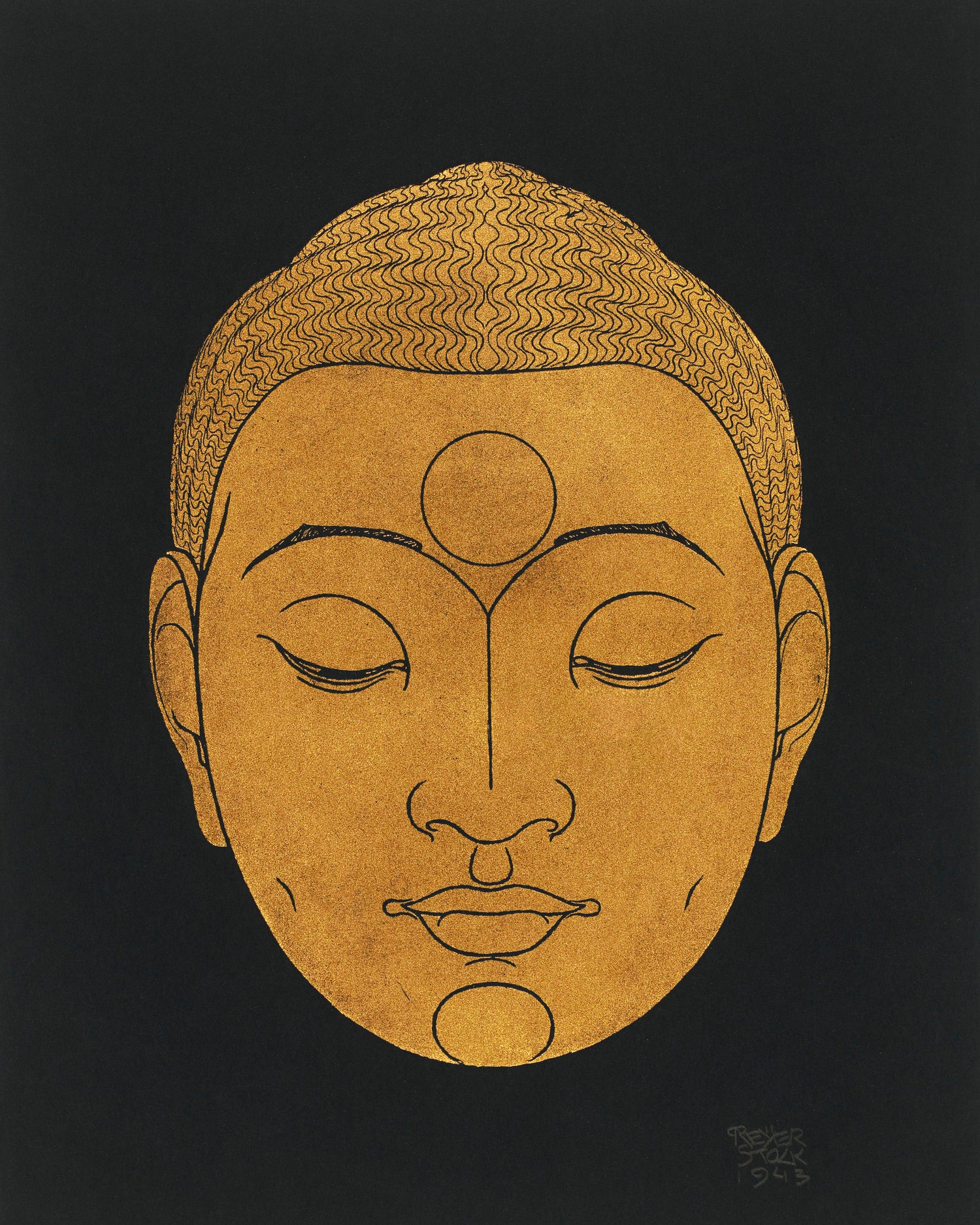 Head of Buddha (1943) by Reijer Stolk