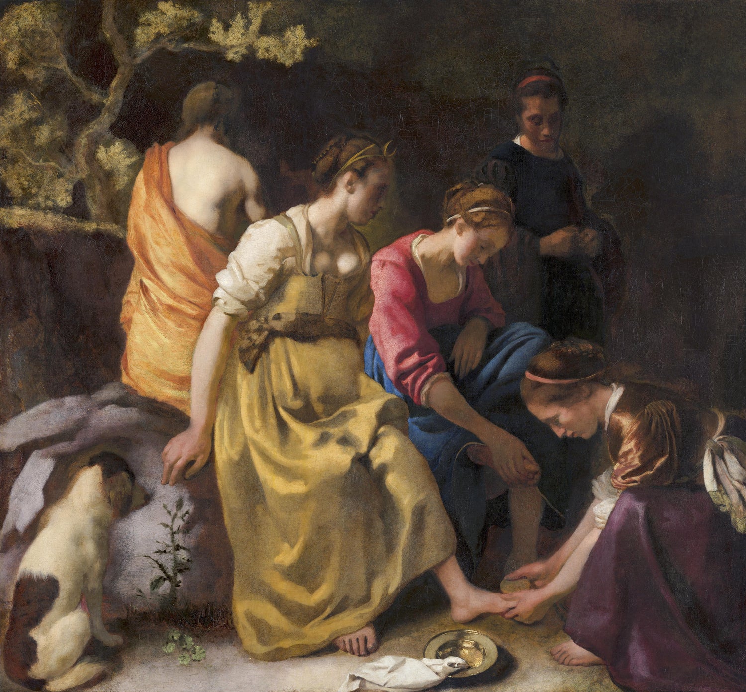 Diana and her Nymphs (1653-1654) by Johannes Vermeer