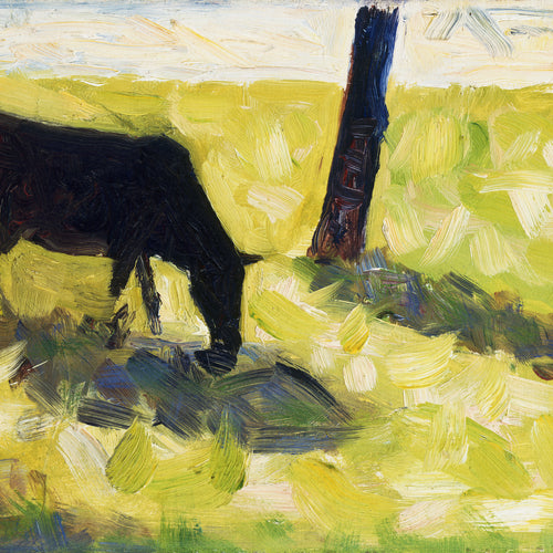 Black Cow in a Meadow (ca. 1881) by Georges Seurat