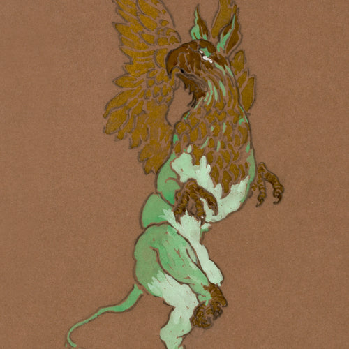 The Gryphon (1915) Costume Design for Alice in Wonderland (1915) by William Penhallow Henderson