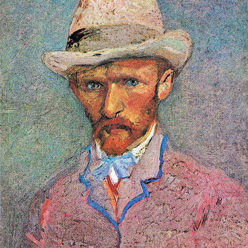 Self-Portrait with a Gray Straw Hat (1887) by Vincent van Gogh