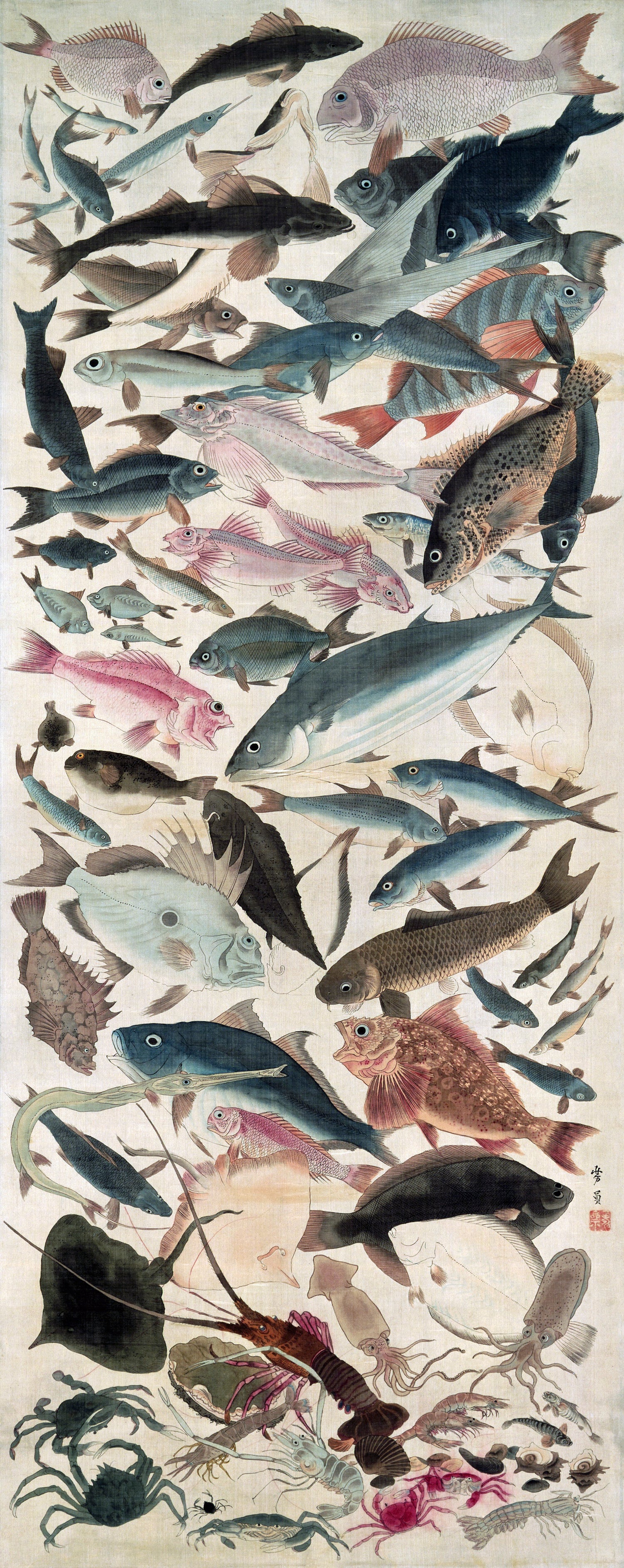 Eighty-eight Fish (19th century) by Utagawa Yoshikazu