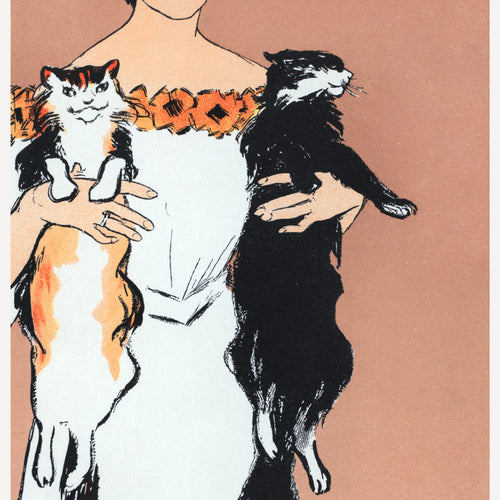 Woman holding cats (1898) by Edward Penfield