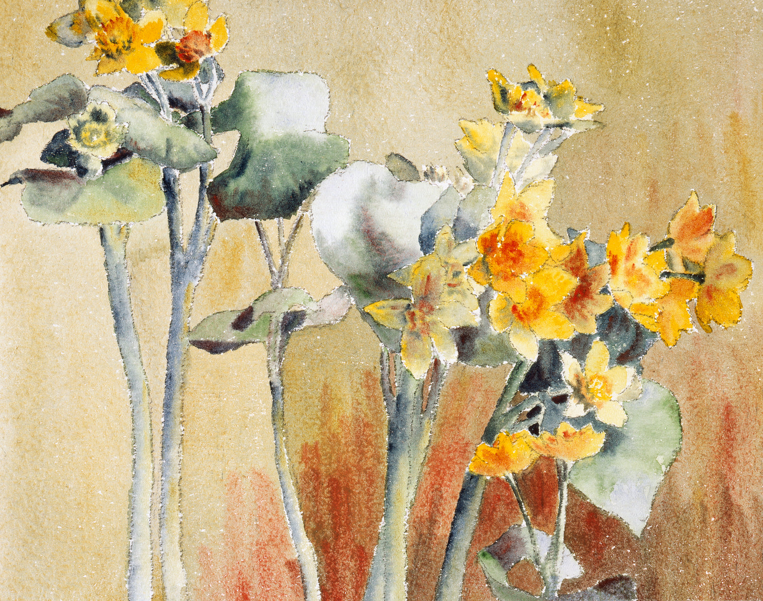 Orange Flower without Margin (1915) by Hannah Borger Overbeck