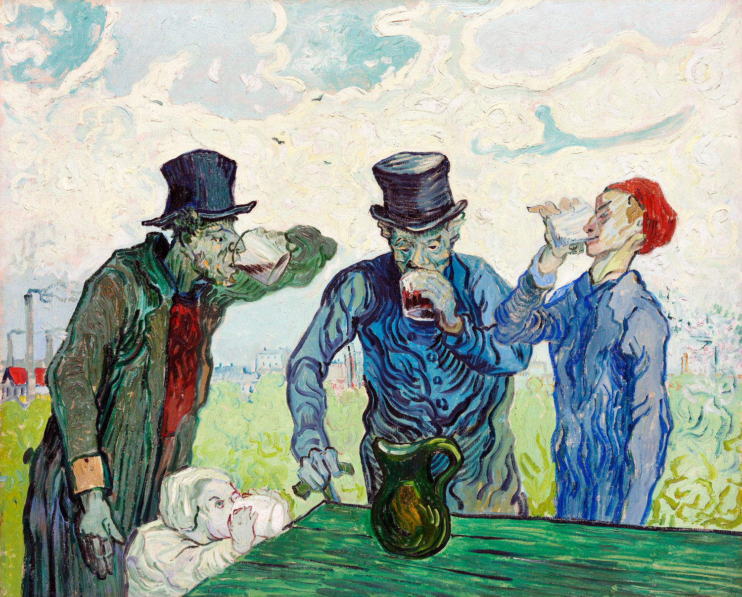 The Drinkers (1890) by Vincent van Gogh