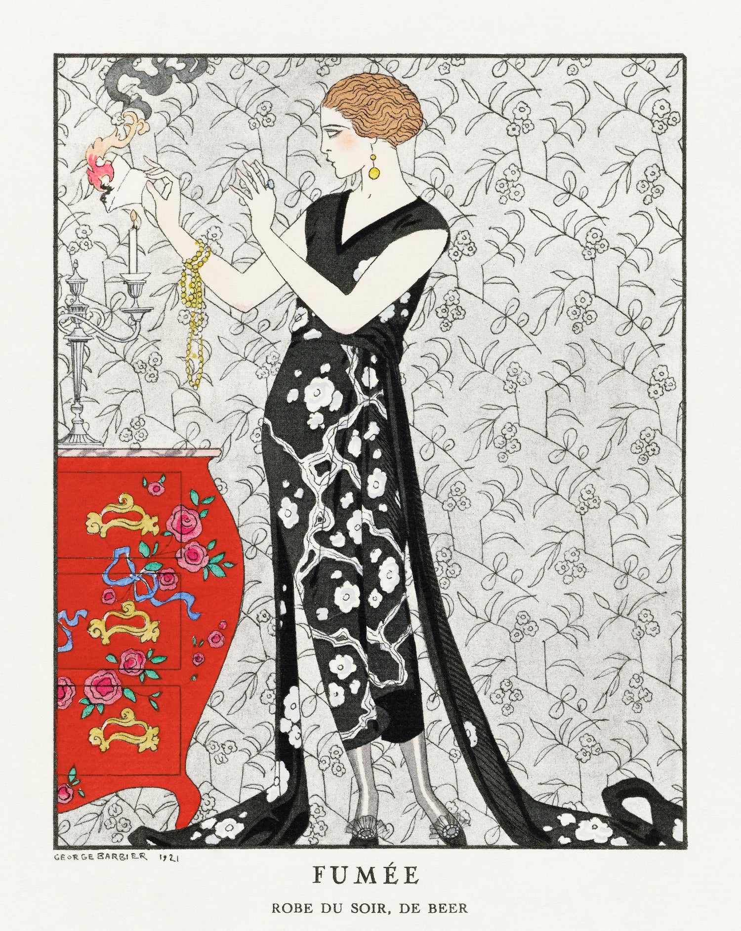 Fumée: Robe du soir, de Beer (1921) by George Barbier