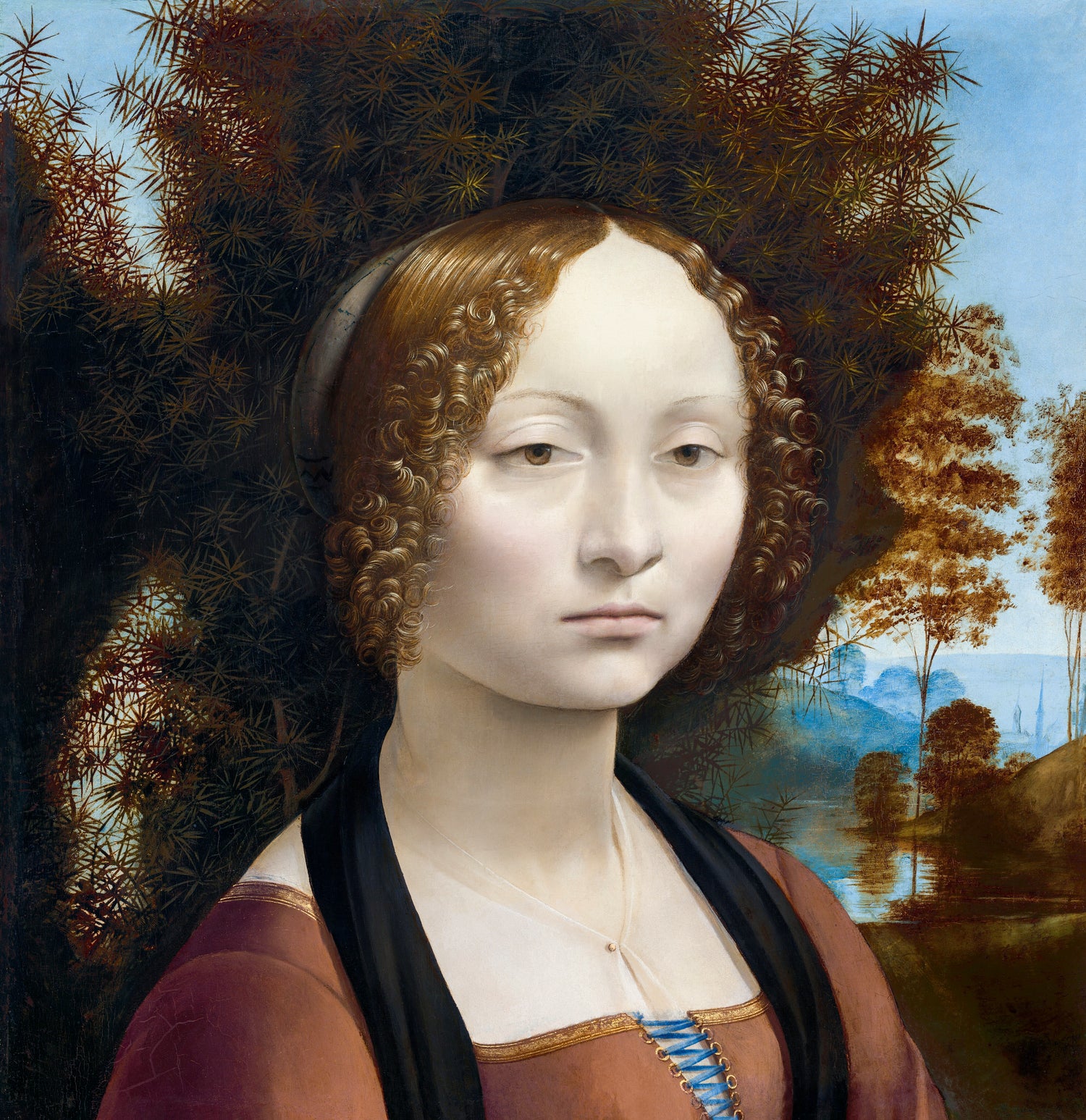 Ginevra de' Benci (ca.1474-1478) by Leonardo da Vinci