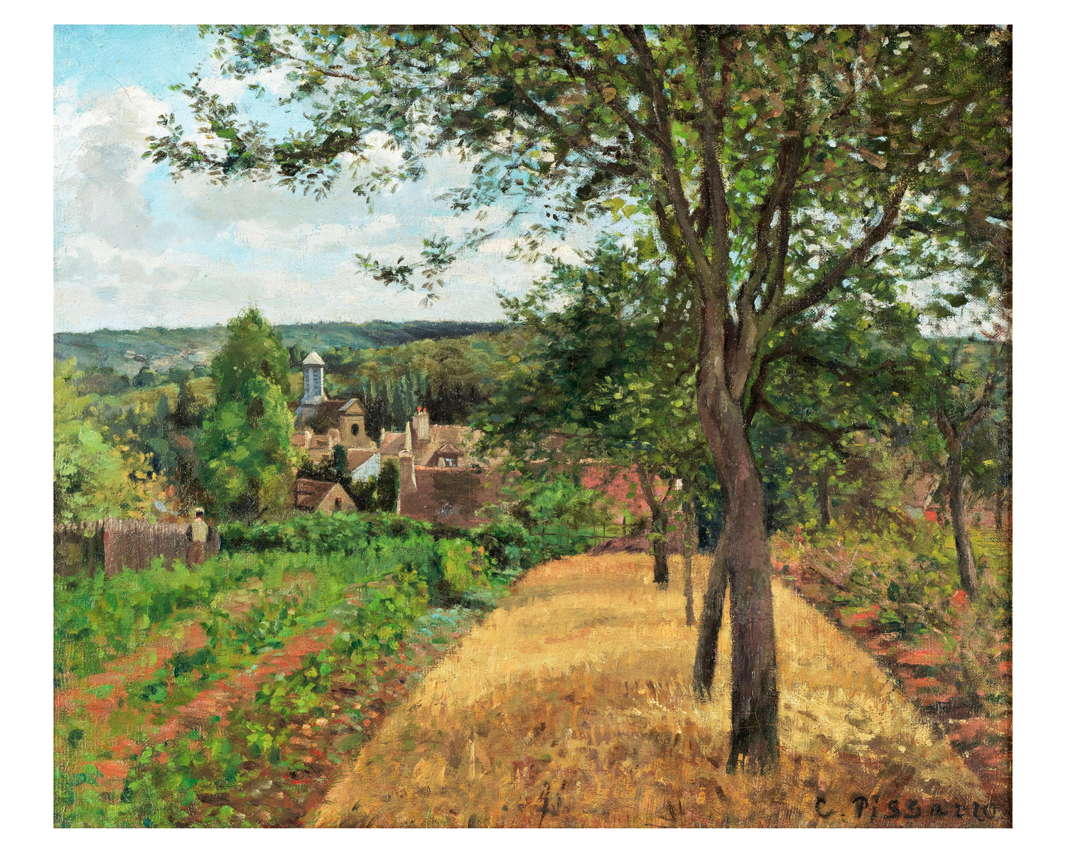 Orchards at Louveciennes (1872) by Camille Pissarro