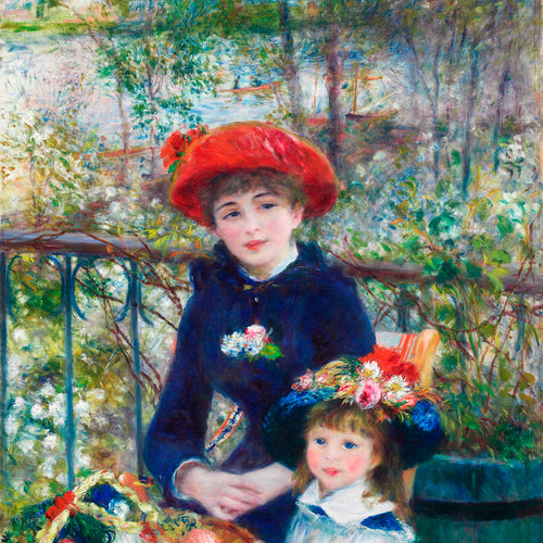 Two Sisters (On the Terrace) (1881) by Pierre-Auguste Renoir