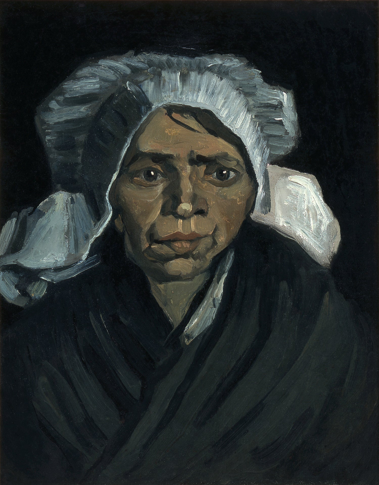 Head of a Peasant Woman (1884) by Vincent van Gogh