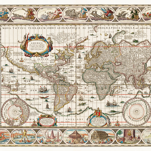 Nova totius terrarum orbis geographica ac hydrographica tabula (1635-1649) by Jan Aertse van den Ende