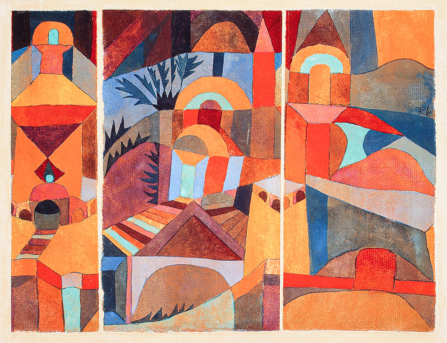 Temple Gardens (1920) by Paul Klee