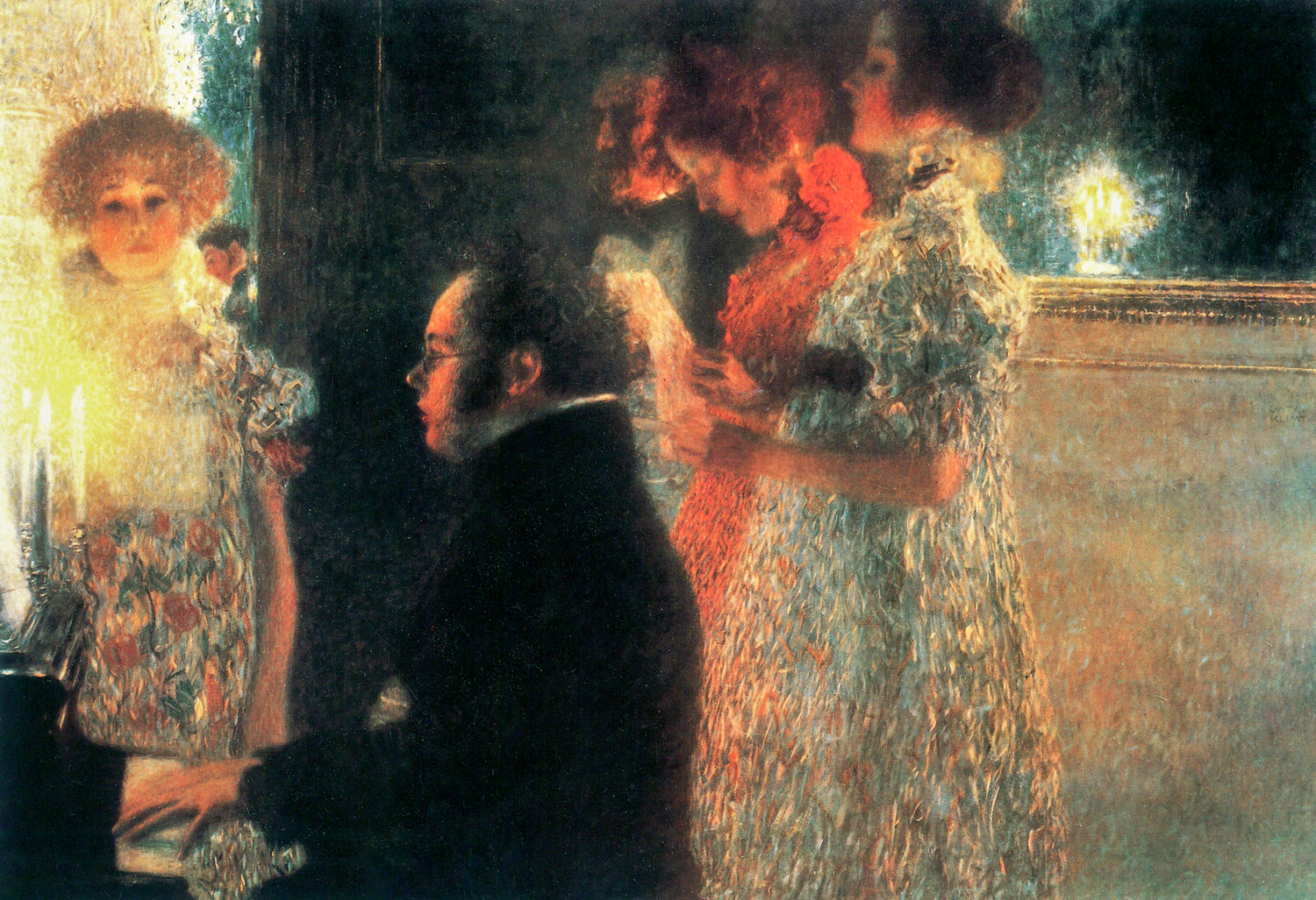 Schubert at the Piano II (1899) by Gustav Klimt