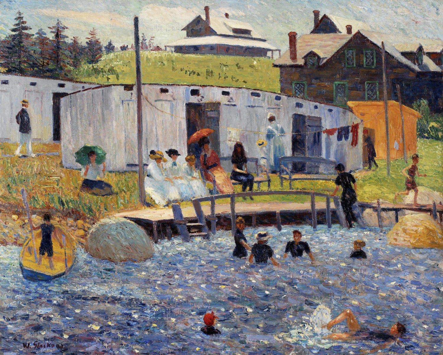 The Bathing Hour, Chester, Nova Scotia (1910) by William James Glackens