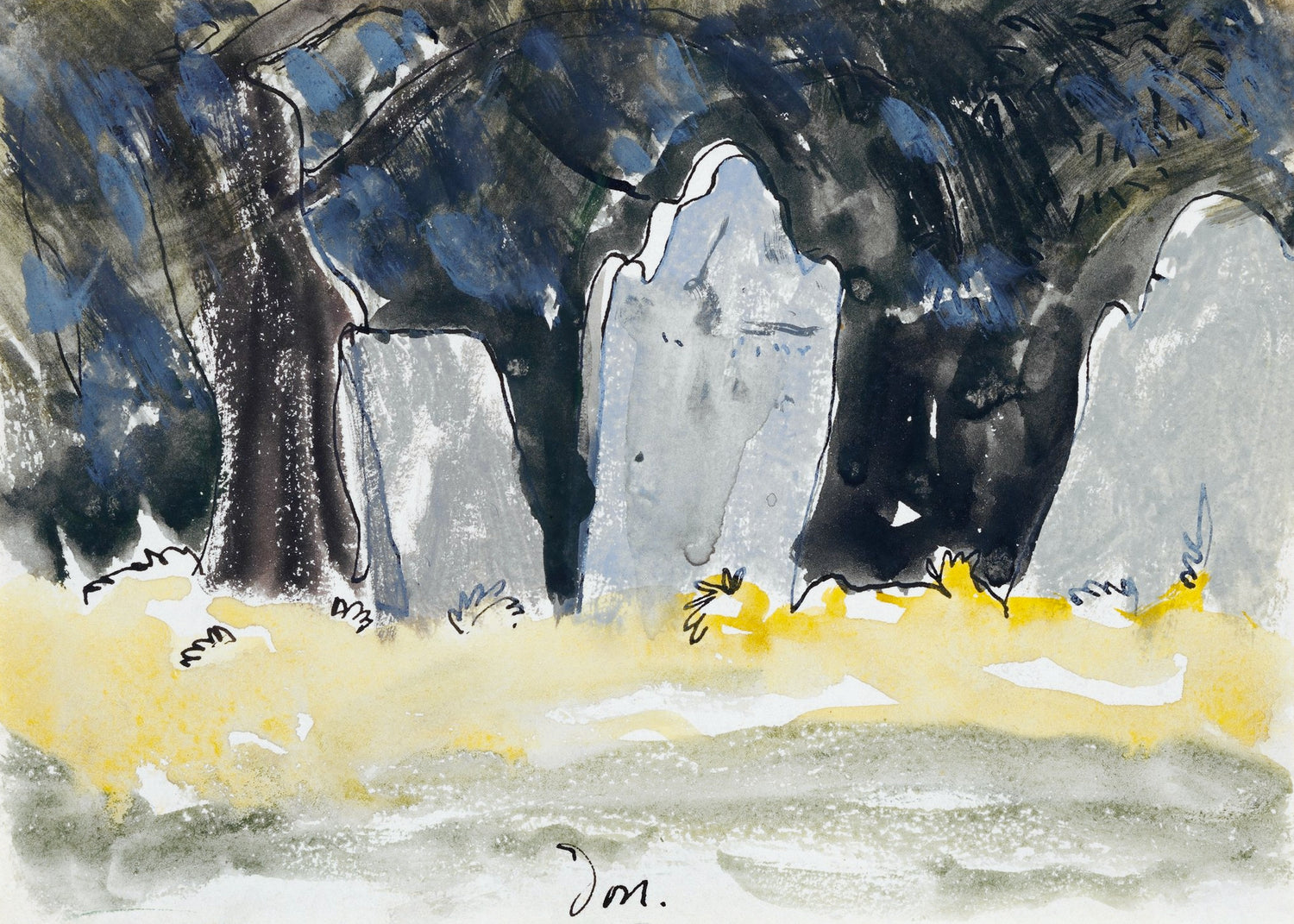 Old Tombstones (1935) by Arthur Dove