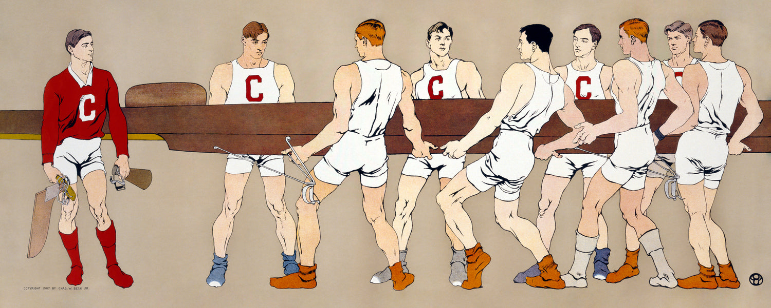 College rowing club (1907) by Edward Penfield