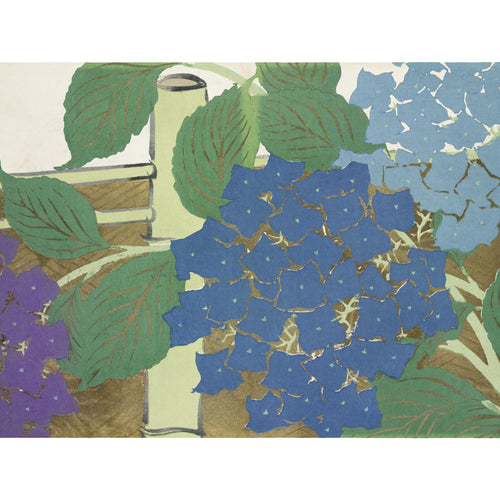 Hydrangea from Momoyogusa-Flowers of a Hundred Generations (1890-1900) by Kamisaka Sekka