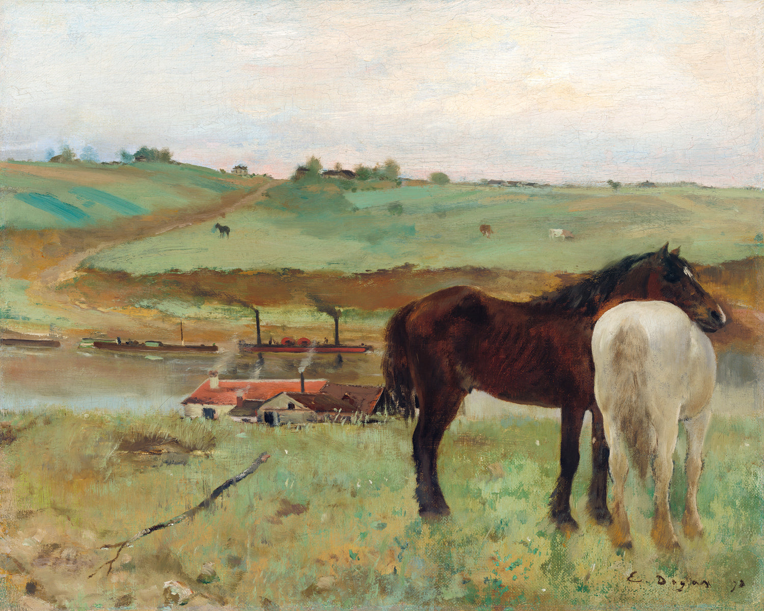 Horse in a Meadow (1871) by Edgar Degas