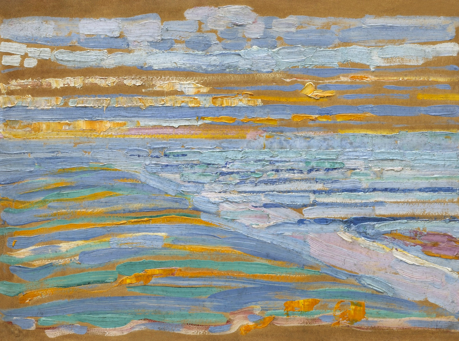 View from the Dunes with Beach and Piers, Domburg (1909) by Piet Mondrian