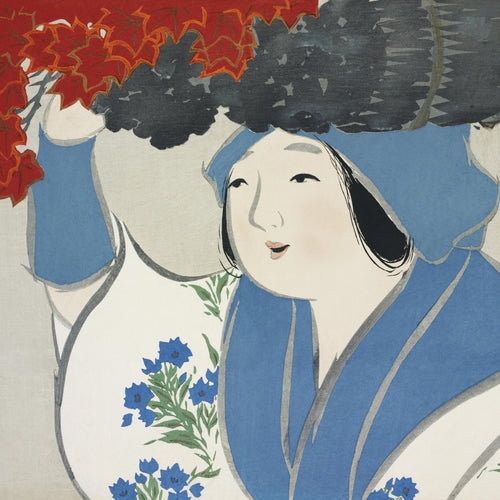 Woman from Momoyogusa-Flowers of a Hundred Generations (1909) by Kamisaka Sekka