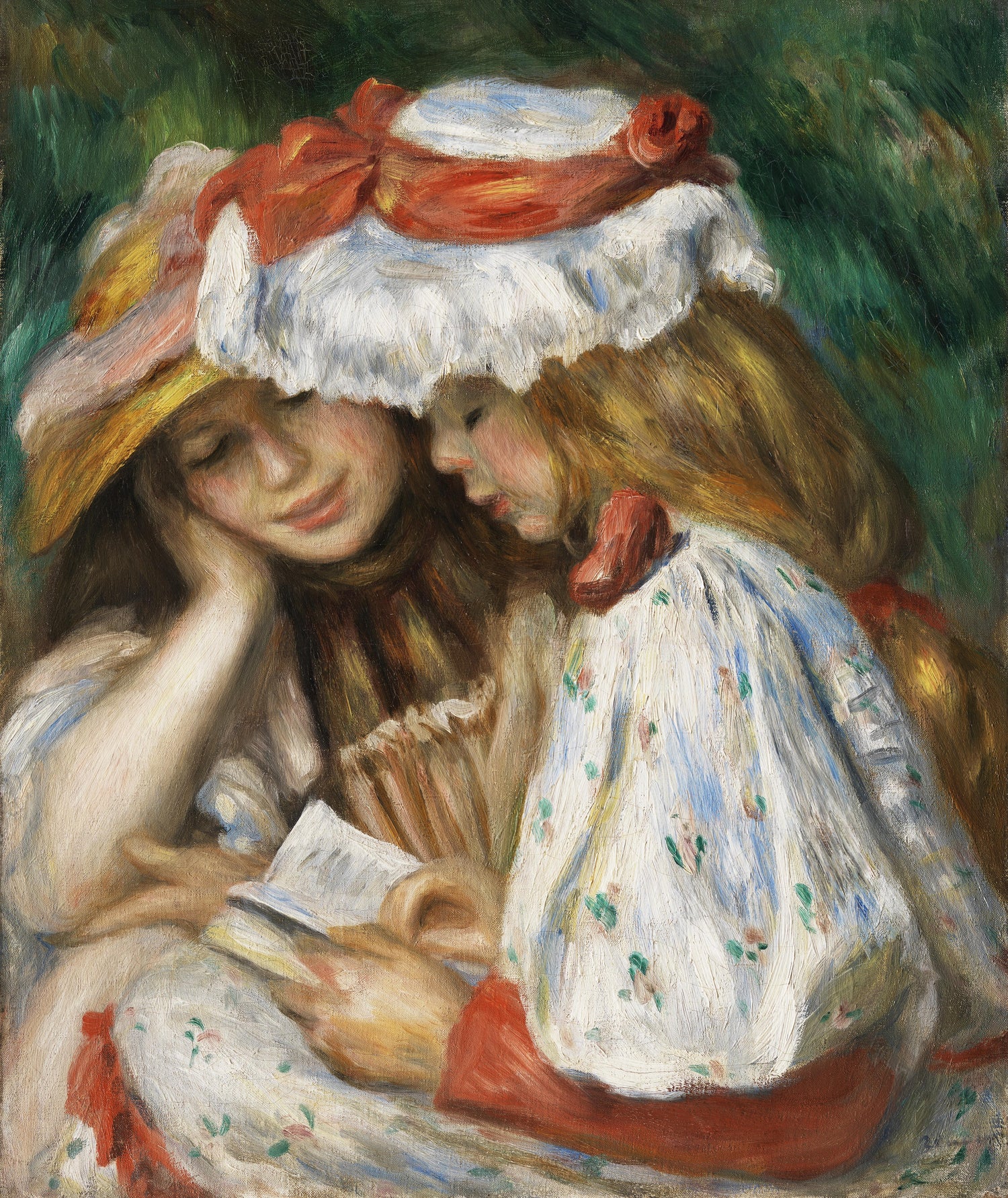 Two Girls Reading (1890-1891) by Pierre-Auguste Renoir