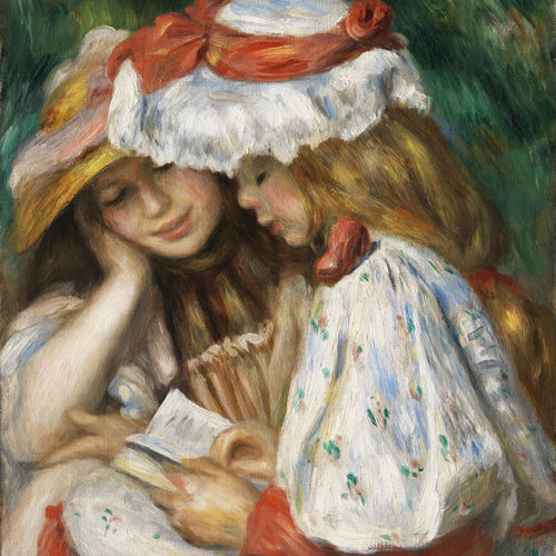 Two Girls Reading (1890-1891) by Pierre-Auguste Renoir