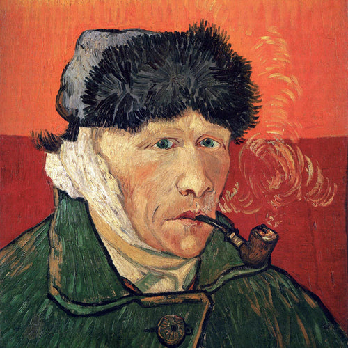 Self-Portrait with Bandaged Ear and Pipe (1889) by Vincent van Gogh