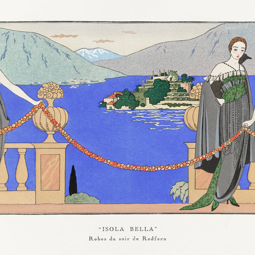 Isola Bella' Robes du soir de Redfern (1914) by George Barbier