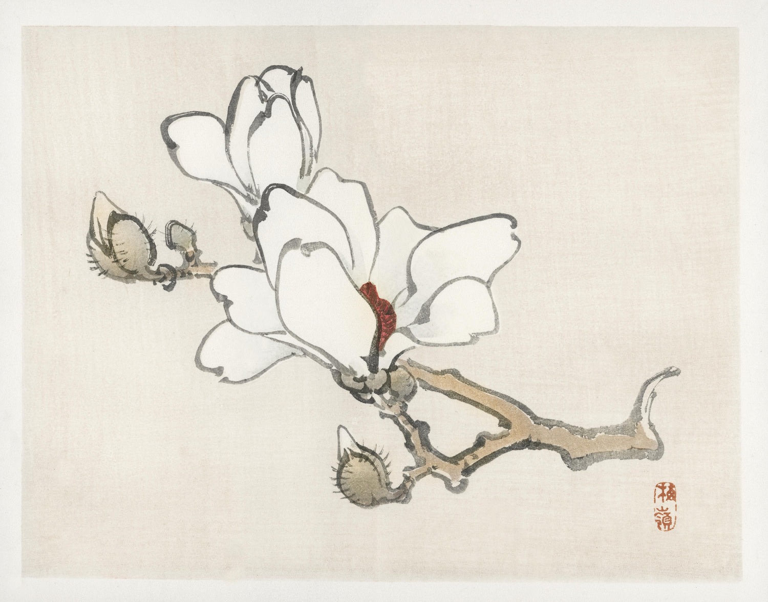 Magnolia (1913) by Kōno Bairei