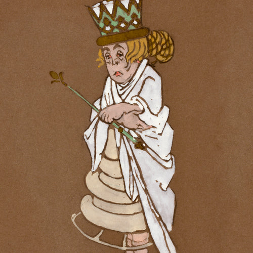 White Queen (1915) Costume Design for Alice in Wonderland (1915) by William Penhallow Henderson