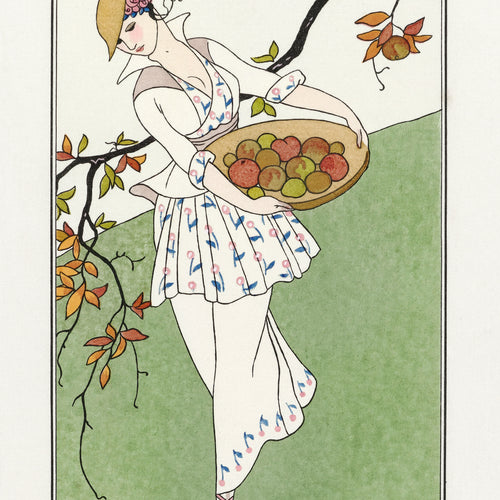 Costumes Parisiens: Toilettes de taffetas (1914) by George Barbier