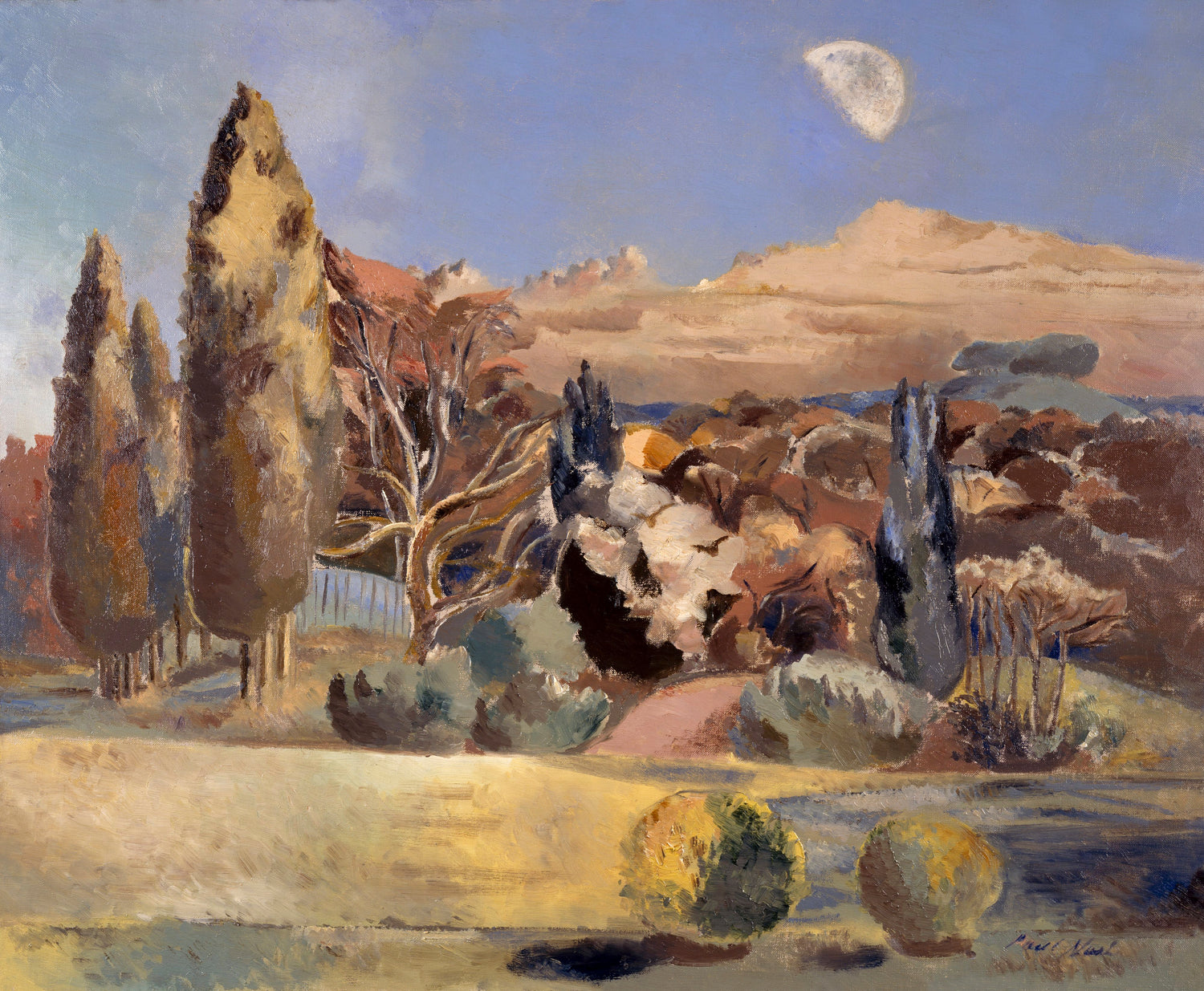 Landscape of the Moon's First Quarter (1943) by Paul Nash