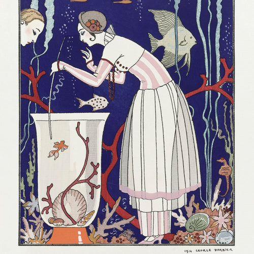 L'Étourdissant Petit Poisson: Robe d'Été; (1914) by George Barbier