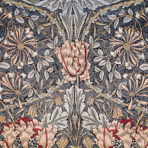 Printed Linen - Honeysuckle (1896) by William Morris