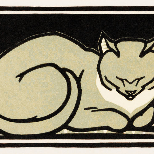 Sleeping Cat (1918) by Julie de Graag