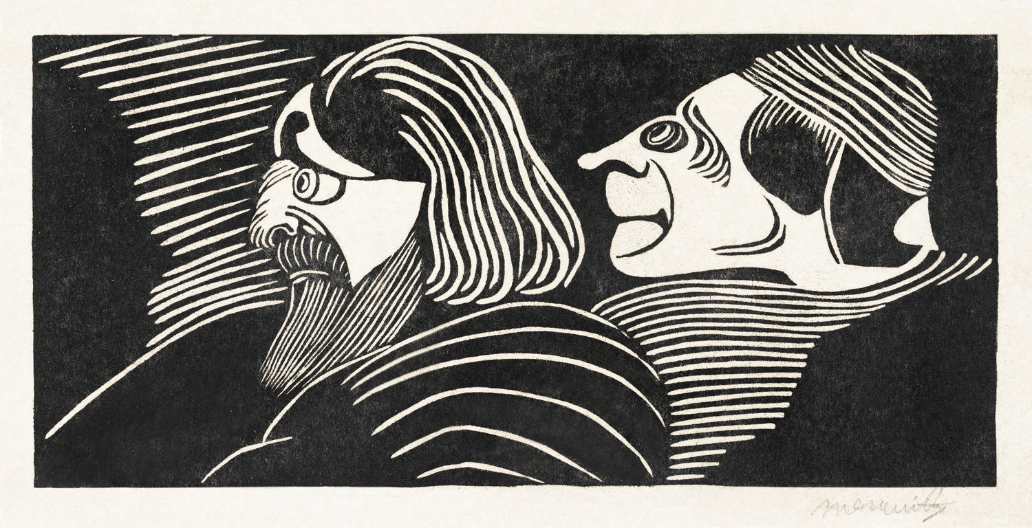 Two male heads (Twee mannenkoppen) (1918) by Samuel Jessurun de Mesquita