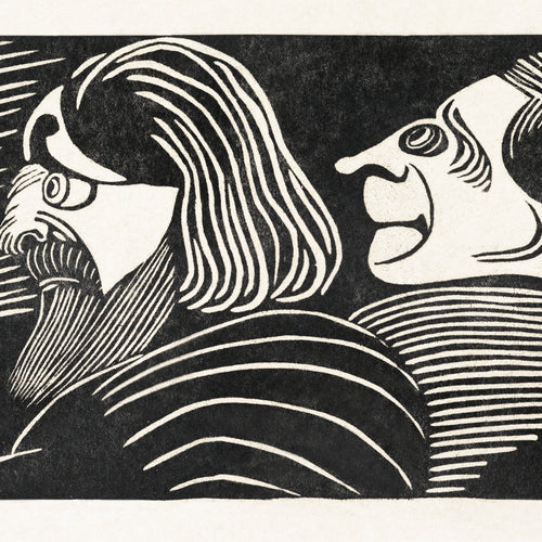 Two male heads (Twee mannenkoppen) (1918) by Samuel Jessurun de Mesquita