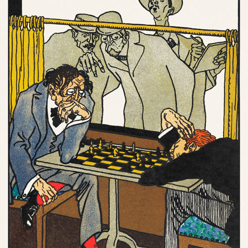 Viennese Café: The Chess Players (Wiener Café: Die Schachspieler) (1911) by Moriz Jung