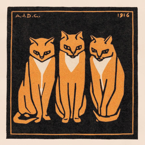 Three cats (1916) by Julie de Graag