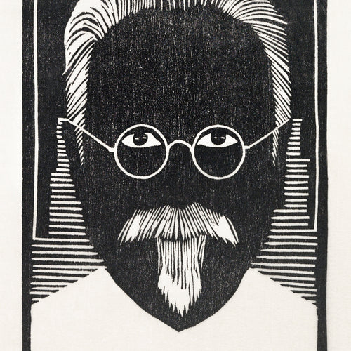 Self-portrait with glasses and goatee (Zelfportret met bril en sik) (1930) by Samuel Jessurun de Mesquita