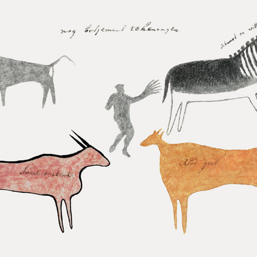 Copies of San rock paintings depicting creatures (1777) by Robert Jacob Gordon