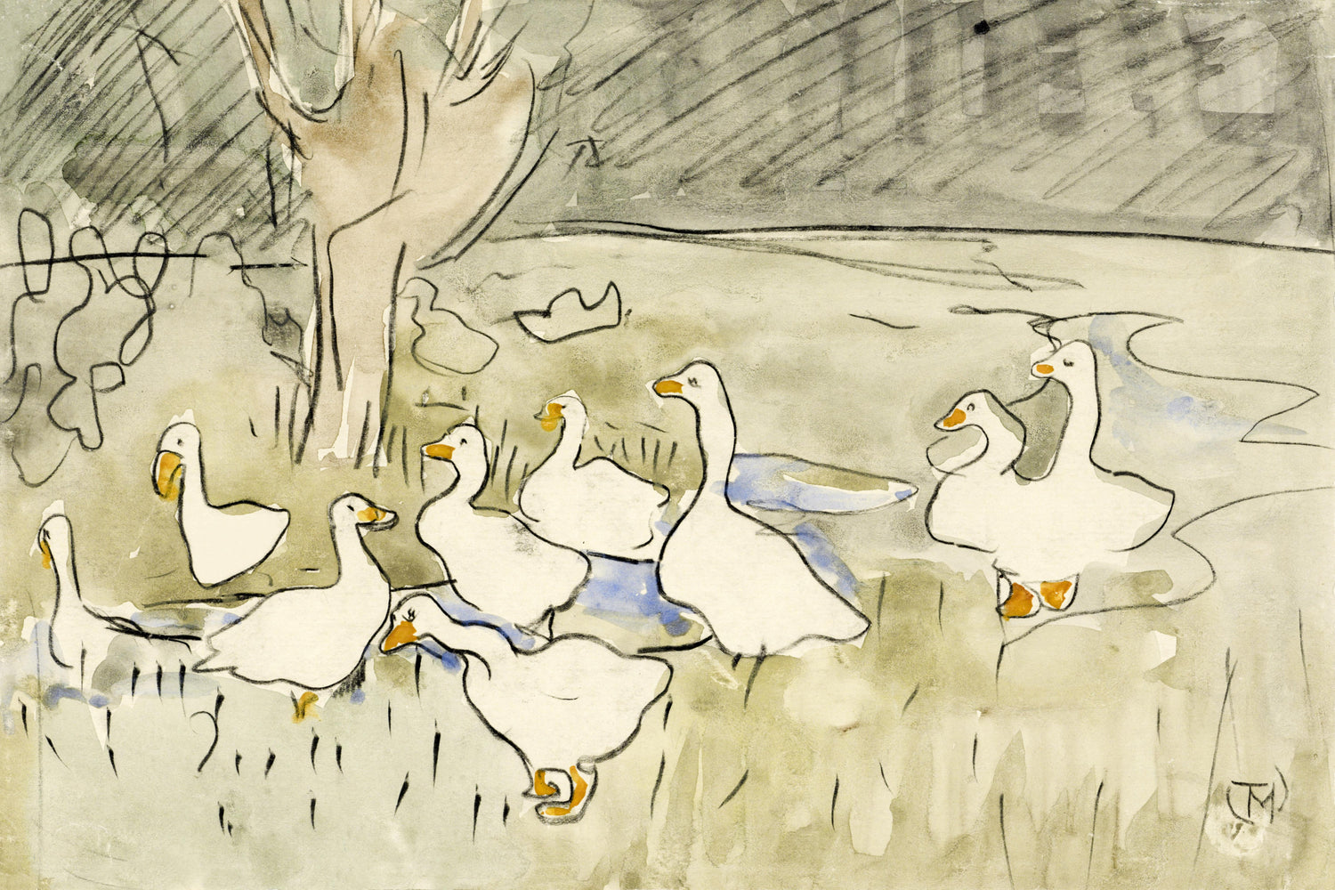 Ducks (1873-1917) by Theo van Hoytema