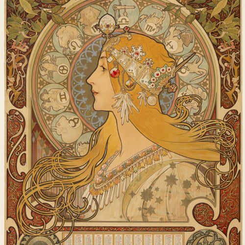 Zodiaque or La Plume (1896-1897) by Alphonse Maria Mucha