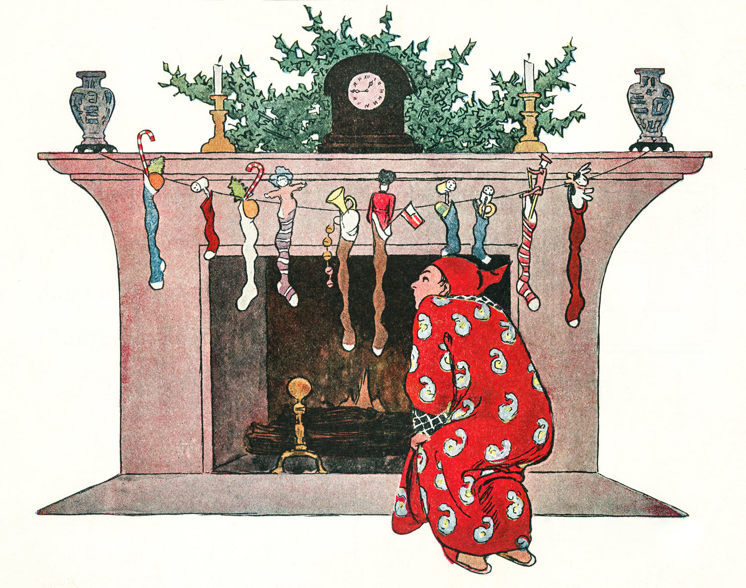 And Giving a Nod, Up the Chimney He Rose (1935) by Jessie Wilcox Smith