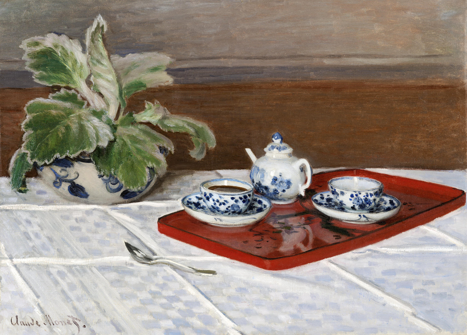 Still Life, Tea Service (1872) by Claude Monet