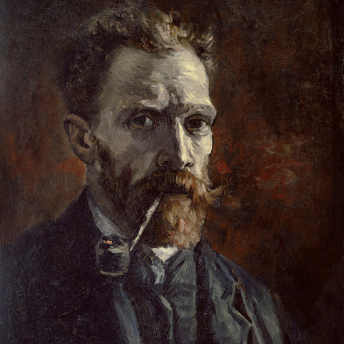 Self-Portrait with Pipe (1886) by Vincent van Gogh