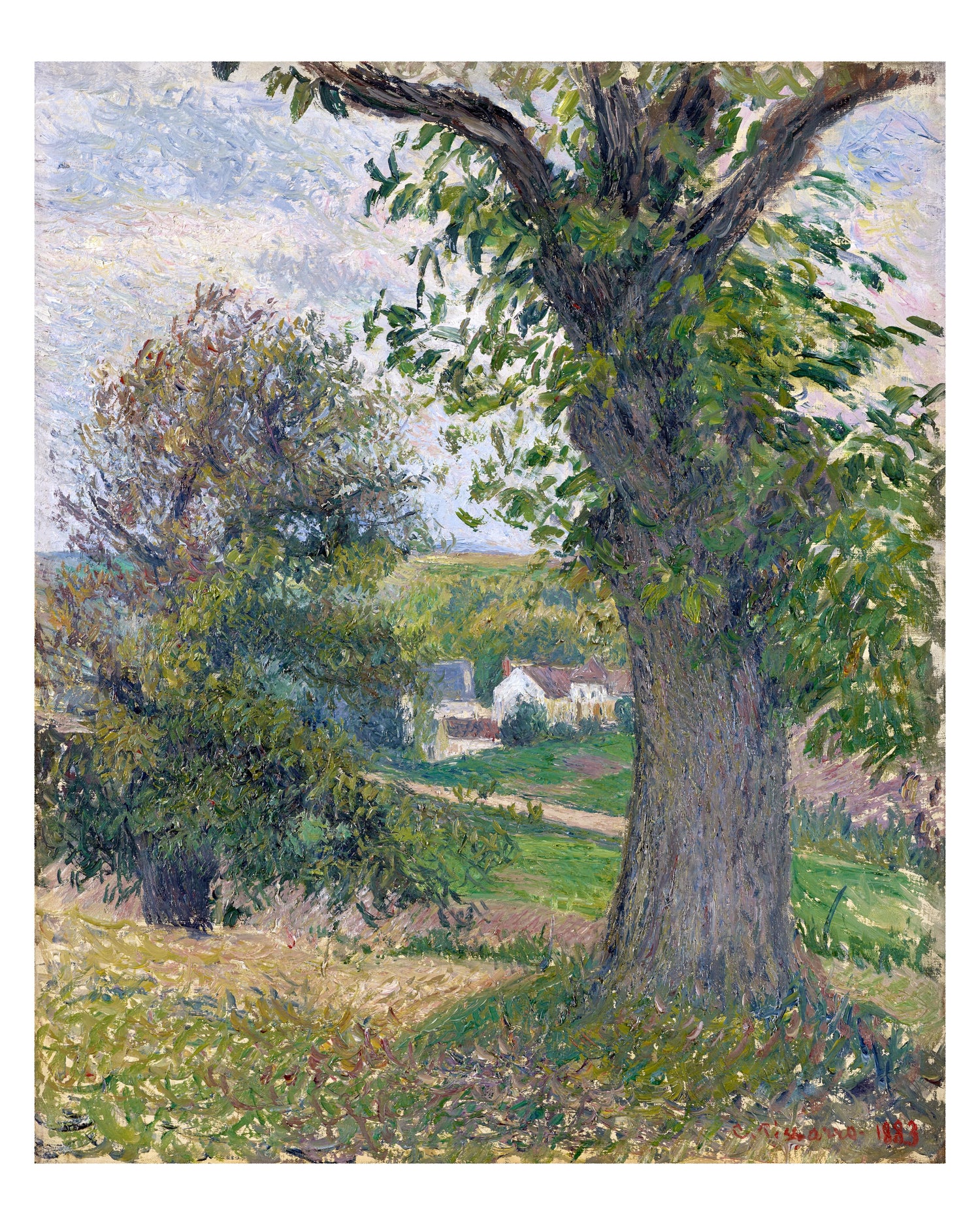 Chestnut trees in Osny (1883) by Camille Pissarro