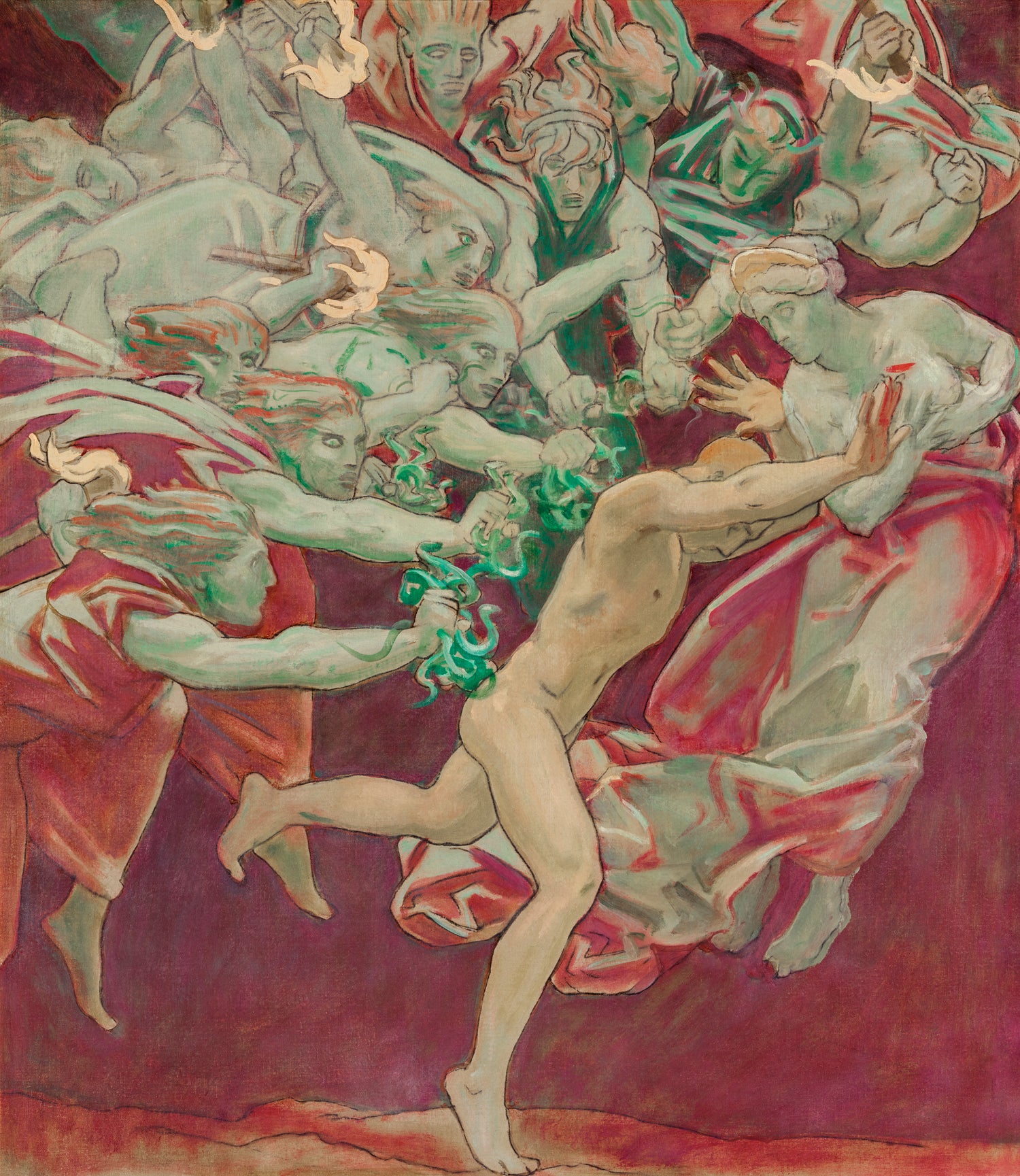 Study for the Museum of Fine Arts, Boston, Murals: Orestes and the Furies (1920-1921) by John Singer Sargent